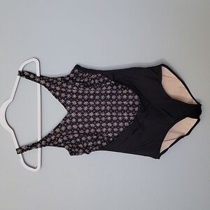 Eddie Bauer Slimsuit Summer Boho Fun size 16 one piece Bathing Suit